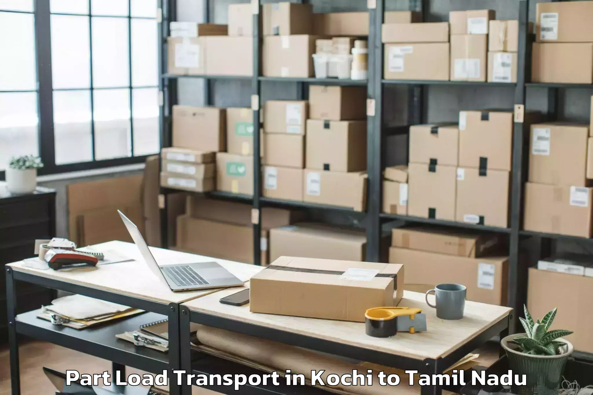 Reliable Kochi to Vr Mall Chennai Part Load Transport